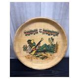 South of the Border painted wooden tray