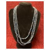 Blue beaded necklace