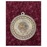 vintage round 14K gold pendant