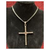 Silver necklace with cross pendant