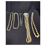 Lot of 5 costume jewelry necklaces