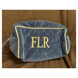 blue velvet cosmetic bag