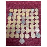 50 vintage U.S. Lincoln Wheat Pennies