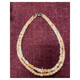 vintage peach colored matching necklaces