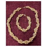 Vintage faux pearl jewelry set
