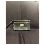 black pebbled leather Michael Kors wristlet