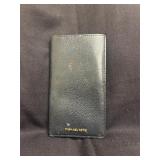 black pebbled leather Michael Kors long wallet