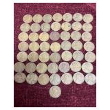 50 vintage U.S. Lincoln Wheat Pennies
