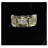 14K White & Yellow Gold 0.72CTW Rd Diamonds Ring