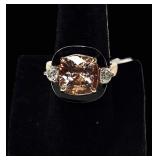 14K Two Tone Gold 4.01CTW Morganite & 0.61CTW Dia