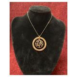 Silver rose gold-colored family tree necklace