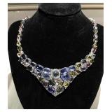 116.89CTS Sapphire & 2.38CTS Diamond Necklace