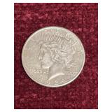 vintage 1924 U.S. Peace Silver Dollar