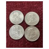 Lot of 4 1979 Susan B. Anthony one-dollar coins