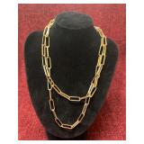 gold-tone multi-strand chain necklace