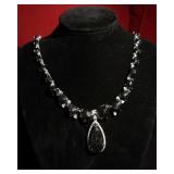 101.99CTW Fancy Blk & Colorless DIA Necklace PLAT