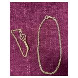 Gold Plated chain & bracelet
