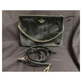 black velvet Kate Spade New York evening bag