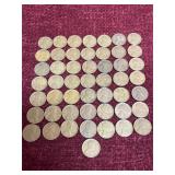 50 vintage U.S. Lincoln Wheat Pennies