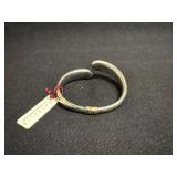 Magnolia sterling silver electroform hinged bracel