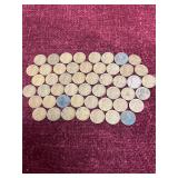 50 vintage US Lincoln wheat pennies