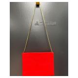 Red Ultrasuede small shoulder bag