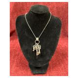 Lock & key Pendant on Sterling Silver Chain