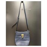 Michael Kors navy blue pebbled leather crossbody b