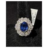 3.63CT Sapphire & 0.99CTS Diamond Ring