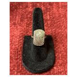 Silver silver ring with Marcasite