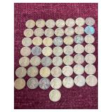 50 vintage U.S. Lincoln Wheat Pennies