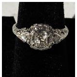 18K White Gold 0.57CTW Diamond Unity Ring