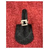 Sterling Silver buckle style ring size 4 1/2