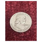 1953 U.S. Franklin Silver Half Dollar