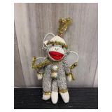 Sock Monkey angel hanging ornament