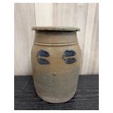 Hand-thrown salt glazed stoneware urn