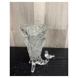 Crystal cornucopia with bird