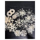 Crocheted lace Wreaths & Snowflakes