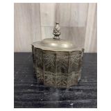 vintage 1991 Godinger Silver Plated Trinket Box