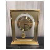 Linden Quartz Mantel Clock with a gold-tone frame,