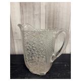 Pressed rectangular glass ice tea pitcher