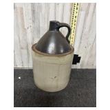 antique two-tone stoneware whiskey jug