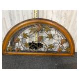 semi-circular, arched metal wall art piece