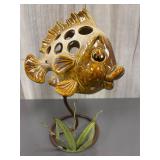 ceramic fish tea light candle holder