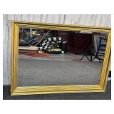 Gold wall hanging mirror
