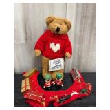 Christmas bear & miniature toys lot