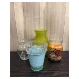 Candle & vases desk lot