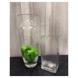 Oversize clear glass vases