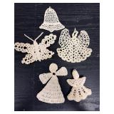 Crocheted lace Angels & Bells