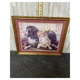 framed antique chromolithograph print titled 'Comp